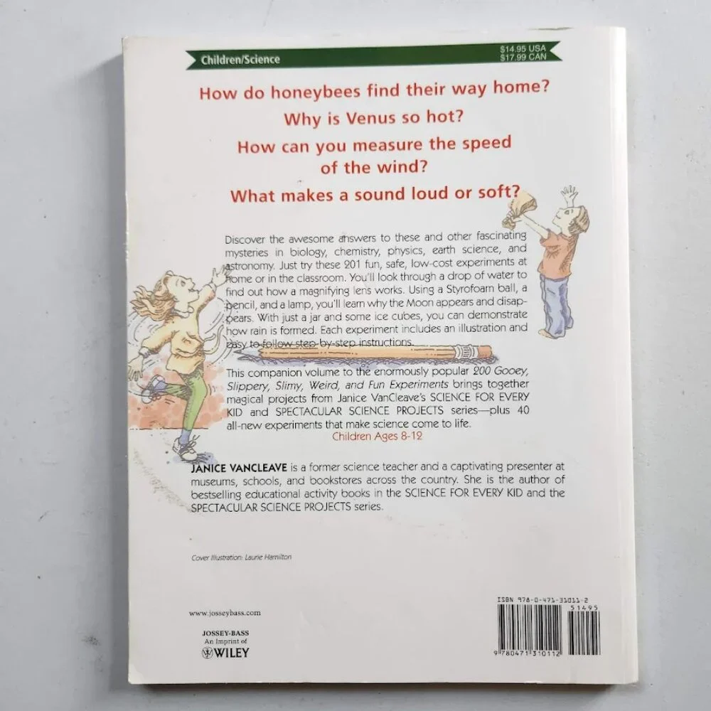 Janice VanCleave's 201 Science Experiments 9780471310112 Book Awesome, Magical,